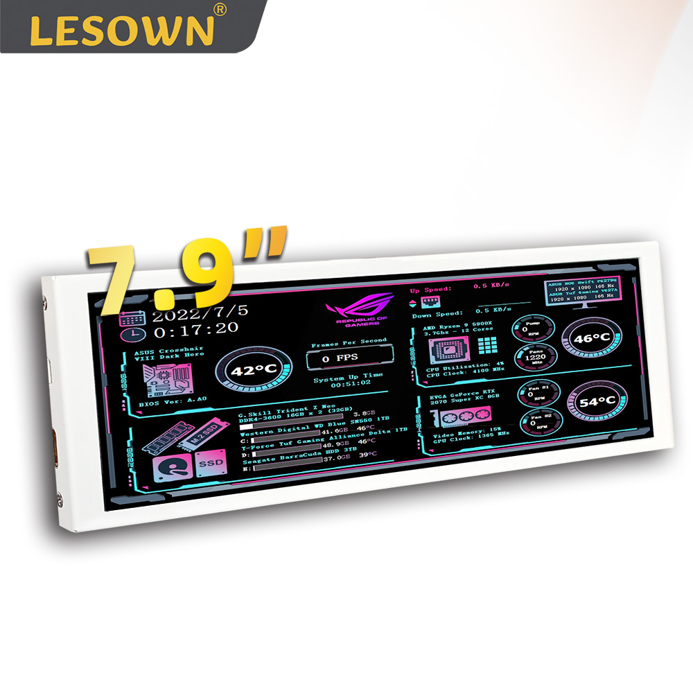 LESOWN Bar Display 7.9 inch Wh - Pi 4 Case 评论和价格